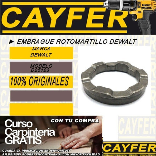 DeWalt Embrague Martinete Repuesto Rotomartillo D25123 1