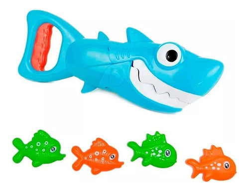 Sharky Shark Water Play Set with 4 Fish - Interactive Bath and Pool Toy 1