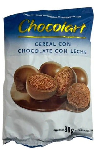 Chocolart Cereal Cubierto En Chocolate Con Leche X 80 Grs 0