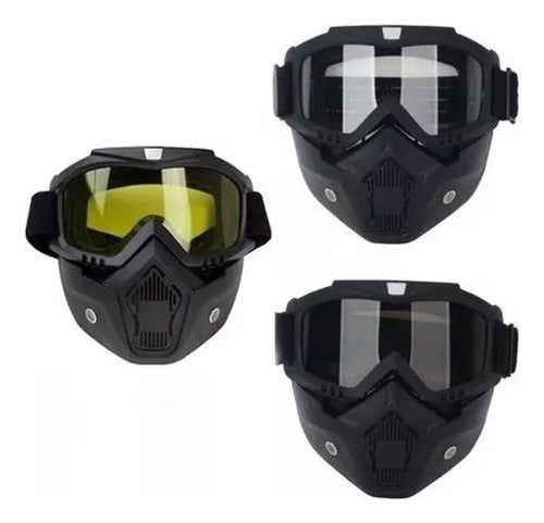 Bite Premium Tornasoladas Cafe Racer Motorcycle Face Shield 1