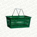 Mercado de las Estanterias Plastic Basket with 2 Handles for Supermarket - Pack of 8 2