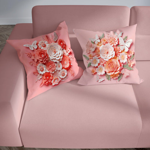 Plantillas Para Sublimar Almohadones Flores Efecto 3d P374 7