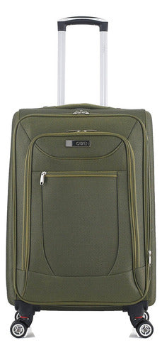 Owen Medium 24" Travel Suitcase 4 Double Spinner Wheels 360° 0