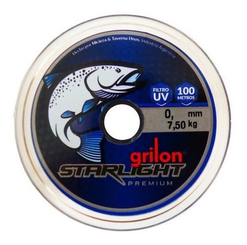 NTH Nylon Tanza Baja Memoria Grilon Starlight Negra 0.35mm- 100m 1