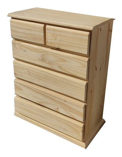 Waluminio Comfortable Pine Wood Drawer Chest for Bedroom 0