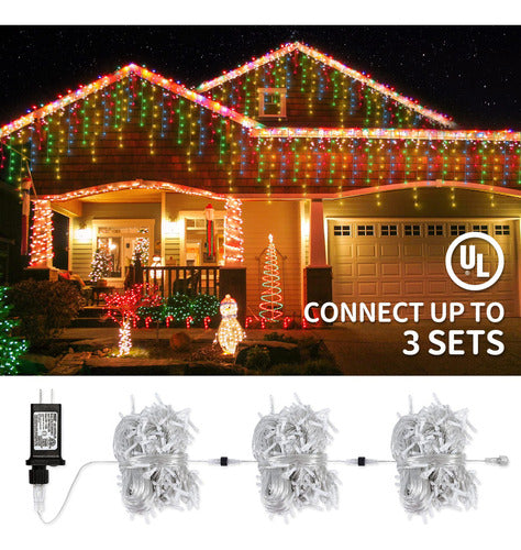 Oopswow Luces De Navidad Para Exteriores, 300 Luces Led De 3 4