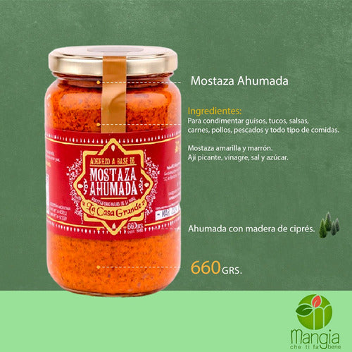 Mostaza 800 Grs. Sal 1 Kg  Especias Ahumadas La Casa Grande 1