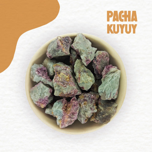 Pacha Kuyuy Fucsita With Ruby Raw Stone 4 to 6 Cm - 1 Unit 1