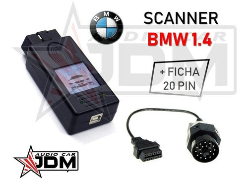 Scanner Diagnostico Bmw 1.4 + Adaptador 20 Pin A 16 Pin Obd2 1