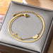 Burdah Elegant Double Chain Golden Lovers Bracelet 2