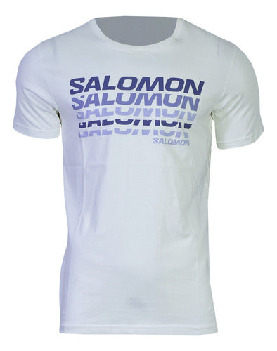 Salomon Logo SS Men's T-Shirt Vanilla Ice 0