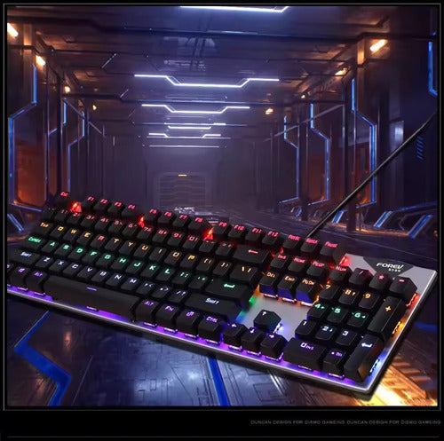 Kit Gamer Teclado Y Mouse Rgb Fvq809 2