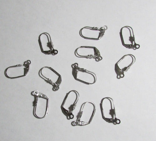 Bijou 12 Surgical Steel Closed Hooks with Flower Detail 0