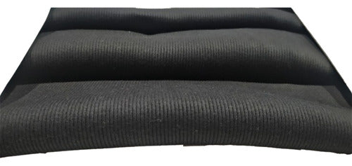 Textil Modelo Rib Negro Acrílico P/puño Cuellos Cintura Venta Por Metro 0