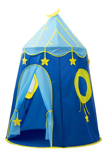 Carpa Castillo Infantil Azul Pop Up Plegable 0