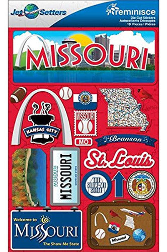 Reminisce Jet Setters Dimensional Stickers Missouri 0