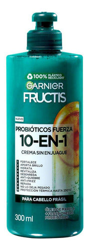 Crema Para Peinar Fructis Probióticos Fuerza 10 En 1 300ml 0