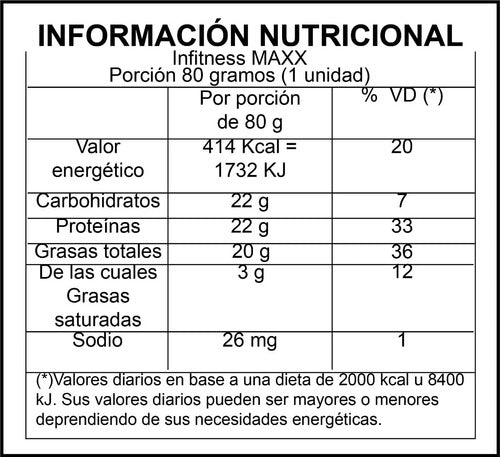 Infitness Maxx - Protein Bar - 22g Protein - X30un 1