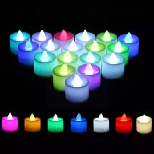 Velas Led 24 Piezas Multicolor Decoracion Souvenir 3