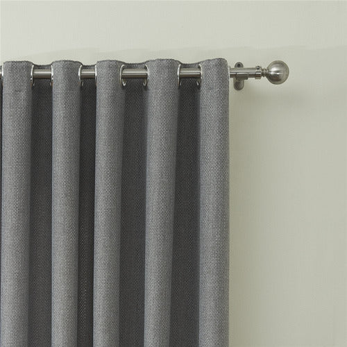 Iyuego Classic Synthetic Linen Solid Blackout Curtains 1