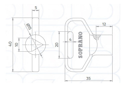 Chave Triângulo Quadro Elétrico 10un Preto Em Nylon Soprano 1