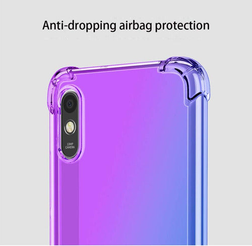 Funda Para Redmi 9a Tpu Flexible Gradiente Violeta / Azul 6