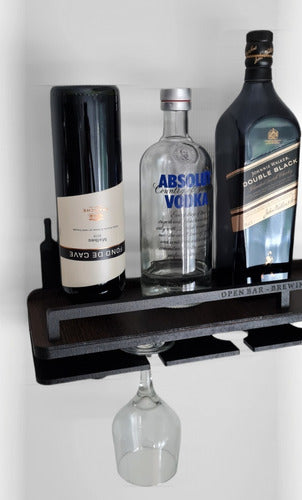 Wall Mounted Wine Rack and Glass Shelf for Wine Lovers 2