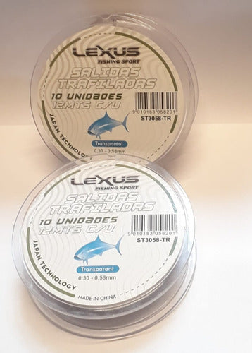 Lexus Trafiladas Transparent Fishing Lines 0.30 to 0.58 - 12m 10 pcs 1