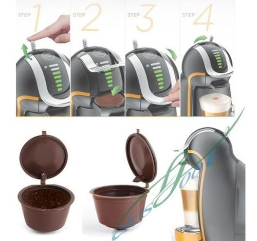 4 Cápsulas De Café Reutilizables Recargables Pod Cup Para Ne 1