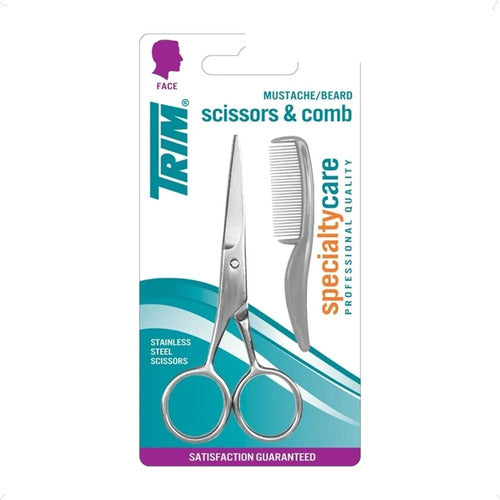 Trim Scissors and Comb for Mustache 0
