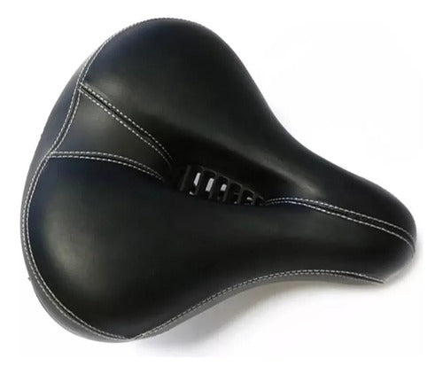 TopMega Anti-Prostatic Beach Cruiser Seat - Men's Ergonomic Leather Bicycle Saddle 0
