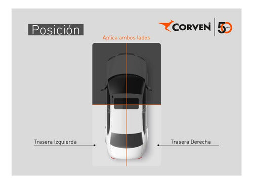 Corven Rodamiento Exterior Rueda Trasera VW Senda 1.6 D 7