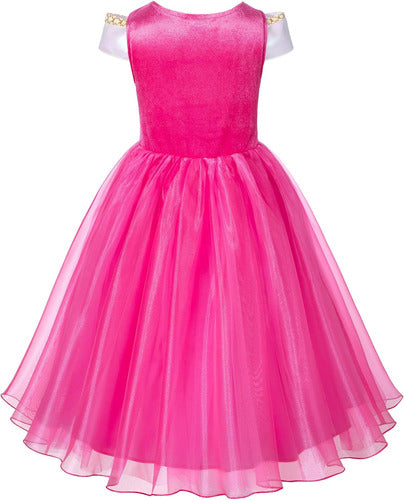 Disfraz De Princesa Aurora Para Niñas, Talla 4- 4