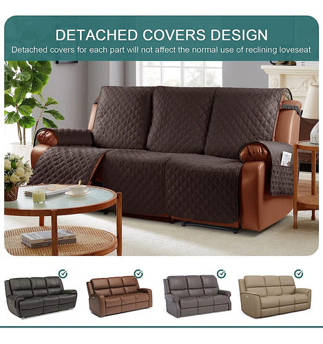 Ruaozz Reclining Sofa Cover Waterproof Cover 1 Piece 2