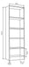 Haussman Modern Gray Bookcase with Shelves 60x32x183cm Decohoy 3