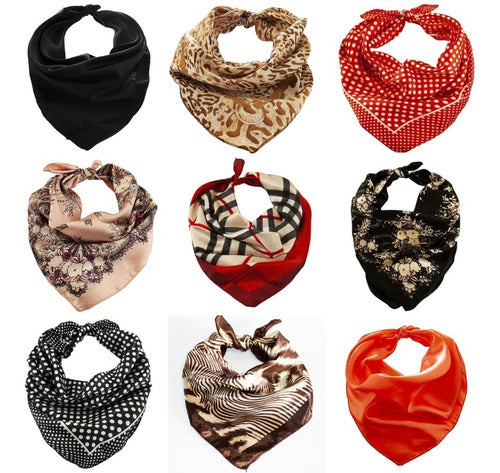 PM Complementos Women's Square Silk Scarf - Choose Your Style 2