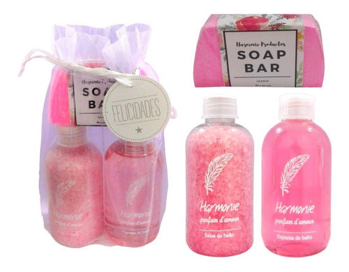 Relax Gift Pack for Women - Rose Aroma Bath Kit Spa Set Zen N56 12