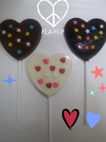 FLA FLP PURO CHOCOLATE Chupetines De Chocolate Corazon San Valentin Bodas 15años 6