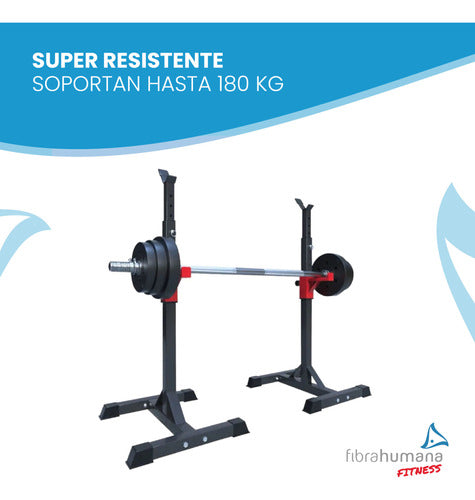 Rack Soporte Sentadillas Pesas Press Pecho Gimnasio Barra 4