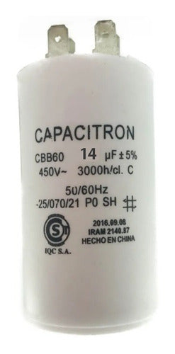 Capacitor Marcha / Condensador 14uf Motor Bomba 0