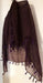 Generic Square Scarf in Violet and Beige with Fringes 1