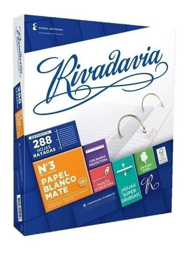 Rivadavia Repuesto Escolar N3 288 Hojas Rayado 0