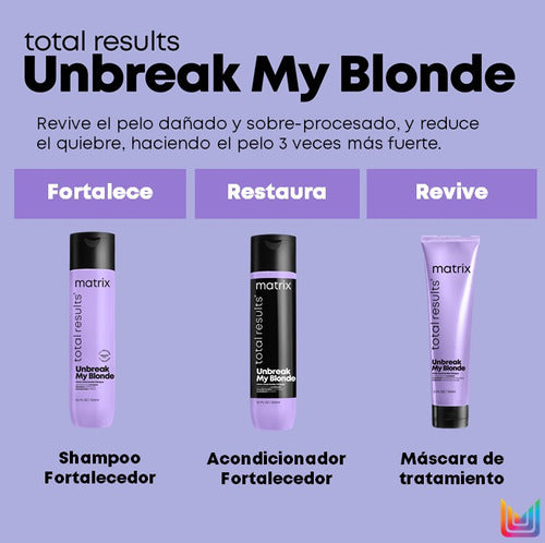 Shampoo Matrix Unbreak My Blonde Total Results Pelo X 300 Ml 4