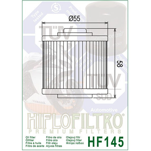 Filtro Aceite Hiflo Hf 145 Benelli Imperiale 400 Gaona Motos 1