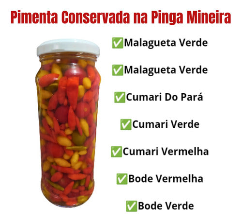 Pimenta Mista Tropical Conservada Em Cachaça Mineira 340 G 1