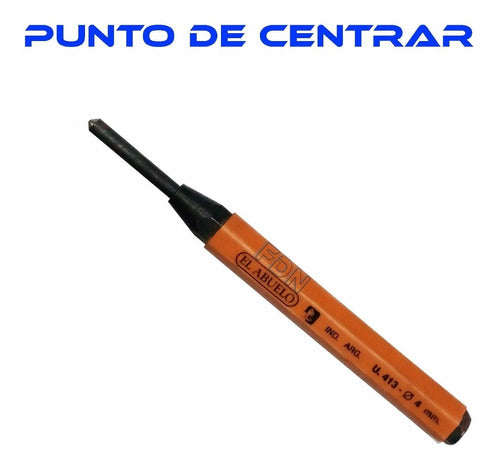 El Abuelo Set Punzones + Punto De Centrar 7 Piezas - Fdn 4