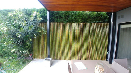 Panel Cerco De Caña Tacuara Nat-bar Pergolas Bambu 1.00x1.20 1