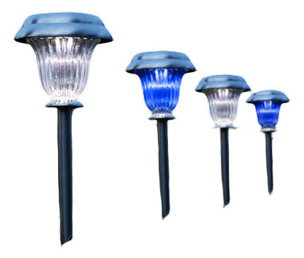 8 X De Acero Inoxidable Jardín Al Aire Libre Led Solar Paisa 1