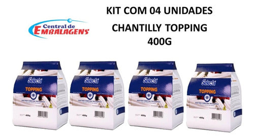 Topping Chantilly 400g Selecta Duas Rodas Kit C/ 04 Unidades 1