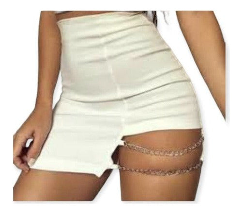 Stylish Short Dress Skirt with Chain Details 6